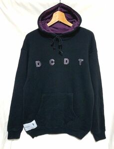 ★20AW 美品　DESCENDANT for Ron Herman ロンハーマン　BARKLEY HOODED SWEATSH　ロゴ刺繍 裏起毛スウェットフーディー 日本製 ブラック 1