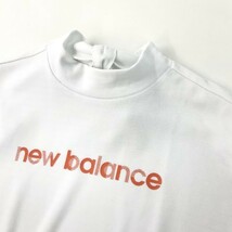 NEW BALANCE GOLF ニューバランスゴルフ 2022年モデル ハイネック 半袖Tシャツ バックリボン ボーダー柄 ホワイト系 2 [240101042200]_画像3