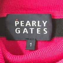 PEARLY GATES パーリーゲイツ タートルネック 長袖ニットセーター ボーダー柄 ピンク系 1 [240101001568] ゴルフウェア レディース_画像4