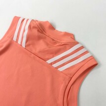 ADIDAS GOLF アディダスゴルフ 2023年モデル ハイネック ノースリーブ Tシャツ オレンジ系 S [240101048229] ゴルフウェア レディース_画像4