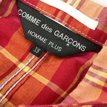 COMME des GARCONS HOMME PLUS コムデギャルソン オム プリュス AD2009 パッチワーク ジャケット チェック レッド系 XS [240101040854]_画像7