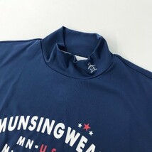 MUNSINGWEAR マンシングウェア 2022年モデル ハイネック 半袖 Tシャツ ネイビー系 L [240101054191] ゴルフウェア レディース_画像3