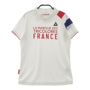 LE COQ GOLF ルコックゴルフ 2021年モデル ハイネック 半袖Tシャツ ホワイト系 L [240101055519] ゴルフウェア レディース