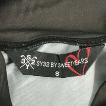 SY32 BY SWEET YEARS スウィートイヤーズ 2022年モデル ハイネック 長袖Tシャツ ロゴ 総柄 ブラック系 S [240101055562] ゴルフウェア_画像5