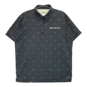 VIVA HEART viva Heart рубашка-поло с коротким рукавом общий рисунок оттенок черного 52 [240101052973] Golf одежда мужской 