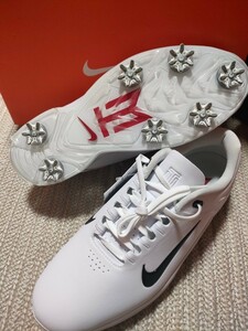  новый товар обычная цена 25300 NIKE GOLF Tiger Woods AIR ZOOM TW20 28cm US10 Nike Golf шиповки туфли для гольфа белый белый воздушный zoom водонепроницаемый 