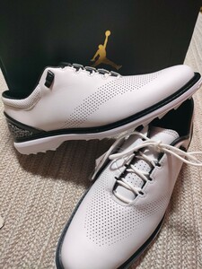 新品 定価26400 NIKE GOLF ジョーダン JORDAN ADG 4 28cm ナイキ ゴルフシューズ 固定スパイク ホワイト セメント レザー スニーカー 