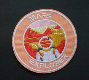 桜円ME宇宙飛行士◆新品未使用 MARS EXPLORER 刺繍ワッペン （パッチ）◆スペースシャトル 宇宙士 アメリカ ミリタリー サバゲー