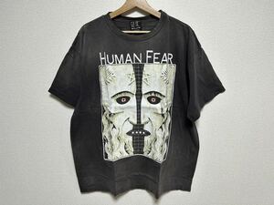 【A39】送料無料★新品タグ付き SAINT MICHAELセントマイケル HUMAN FEAR Tシャツ カットソー 半袖 XLサイズ 黒 ブラック 国内正規品