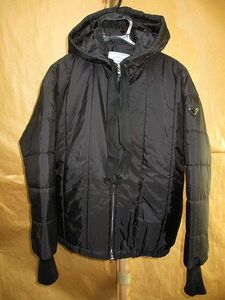  Prada PRADA 20AW triangle Logo plate cotton inside oversize hood blouson jacket black 42 domestic regular goods 