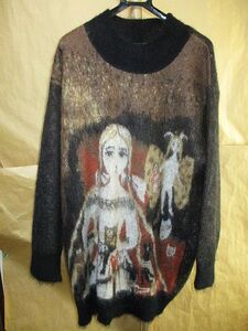 NATIVE　VILLAGE ネイティブ ヴィレッジ 21AW Art&knit coil オーバーサイズ　モヘヤ　ニット　黒