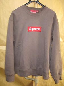 Supreme Box Logo Crewneck　ボックスロゴ　スウェット　トレーナー　ブラウン　M 国内正規