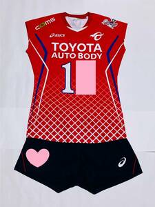 ★女子バレーボール V・プレミアムリーグ トヨタ車体クインシーズ 選手実使用 チーム公式ユニフォーム 別注 上下セット 非売品