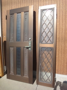 S-686　親子ドア　高級　鋳物　面格子付き　玄関ドア　玄関 DIY リフォーム 修理 修繕 補修