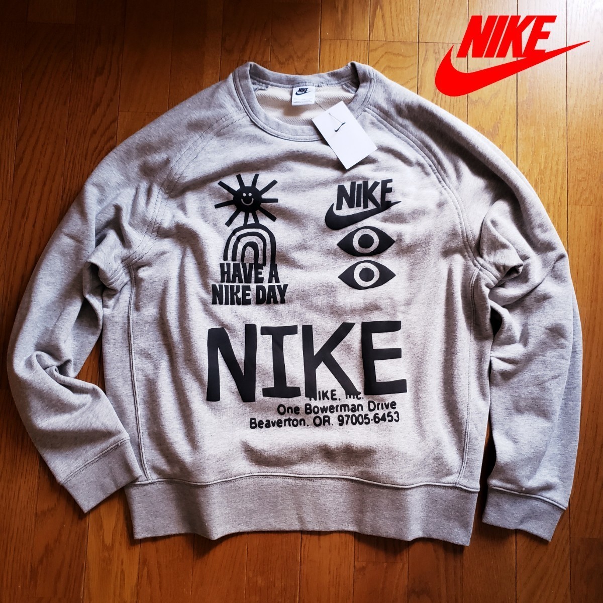 NIKE キムジョーンズ フリースクルーネック スウェット グレーヘザー