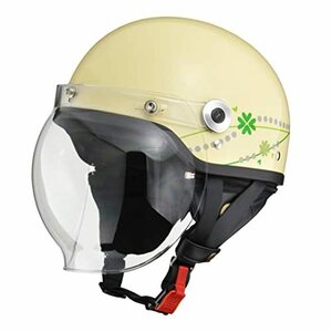 リード工業(LEAD) バイクヘルメット ジェット CROSS バブルシールド付きハーフヘルメット クラブアイボリー C・・・