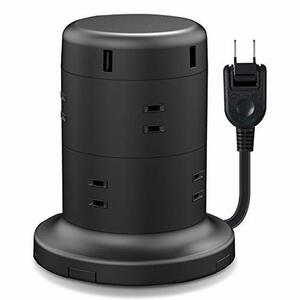 エレコム 電源タップ タワー型 延長コード [ 8個口 & USB×5ポート / 12個口 & USB-C×2 USB-・・・