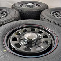 新品 デイトナ 15-6.0J＋45 6-139.7 ブラック スタッドレス付4本SET 195/80R15 2023年製 トーヨー935 キャラバンE26(W2120-3)_画像3