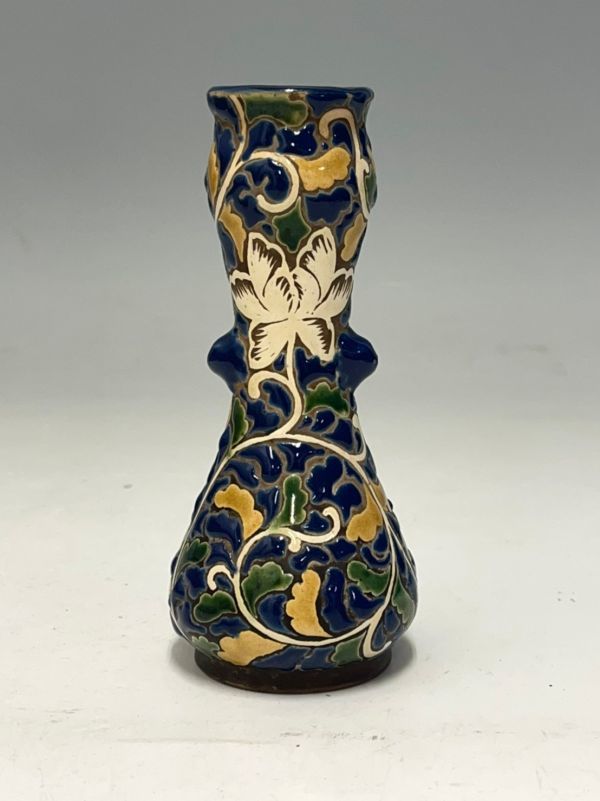 高峰造 花瓶 花器 清水焼 陶器 インテリア-