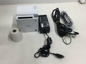 美品オートカット僅か40回EPSON コンパクト レシートプリンター TM-m10 621(M332B )有線LAN　USB対応 純正アダプター付属