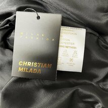 最高級 定価12万★christian milada・ミラノ発・レザージャケット★上品羊革 薄手 防風 個性 ショート丈 ライダース レディース M/36サイズ_画像10