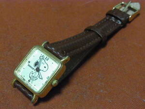 Neo Retro Movement Product ☆ Citizen/Adec Snoopy Square/Women/New Belt ☆ 2038-394925