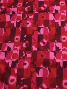 クリックポ送込♪マリメッコ♪marimekko♪終了限定色　ピンク　レッド系地　mini unikko ウニッコ　裏防水　生地　ハンドメイドに　