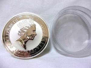 エリザベスⅡ世1995年オーストラリア記念プルーフ純銀製１KG銀貨★３０ドル銀貨1000ｇクッカバラ／カワセミ★透明プラスチックケース入