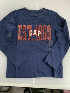 ■ＧＡＰ■新品■120■ギャップ■人気ロンT■ＵＳＡ■ネイビー■GAPロゴ■紺■3.2-1.１