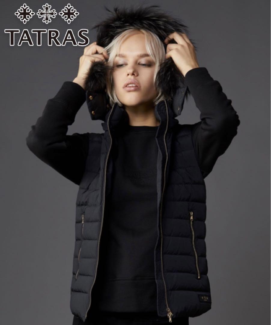 美品 TATRAS タトラス スタンドカラー ミディアム丈 ダウンベスト