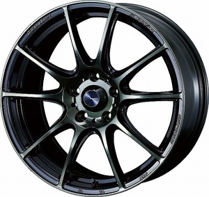 WedsSport ホイール SA25R ウォースブラッククリアー 17インチ×7.5J +48 5H100 0073718