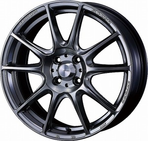 WedsSport ホイール SA25R プラチナシルバーブラック 16インチ×6.5J +38 4H100 0073692