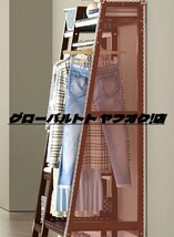 新品未使用 強くお勧め 高品質 ★セール　コートハンガー 実木製 洋服 収納ラック 棚付き 未使用_画像4