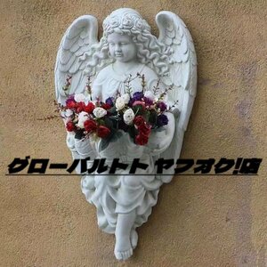 Art hand Auction Beautiful item now available★Angel Angel Wall Hanging Wall Decoration Wall Decor Western Sculpture Statue Relief Object Accessory Case Interior Miscellaneous Goods Resin Handmade Hand, interior accessories, ornament, Western style