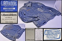 LIBERAIDERS ★ ジップフロントデニムジャケット ★ ZIP FRONT DENIM JACKET ★ 760092301 ★ L ★ リベレイダース ★ インディゴ ★ 中古_画像1