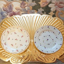 【送料無料】【希少】スイス磁器 ケーキ皿 2枚 ニヨン釜 Nyon _画像1
