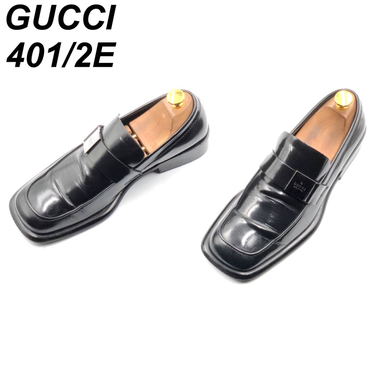 OLD GUCCI グッチ ローファー レザー ブラック イタリア製 メンズ