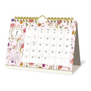 #2024# calendar # desk * day ratio . flower .*Flower Story* flower shop san. . floral print #NK-4110#