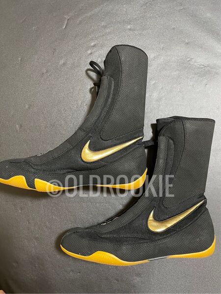 NIKEナイキマチョマイボクシングシューズハイカットモデルブラック/ゴールド