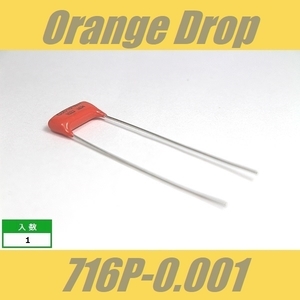 オレンジドロップ　コンデンサー　Orange Drop　716P　0.001μF　600V　Sprague SBE CDE