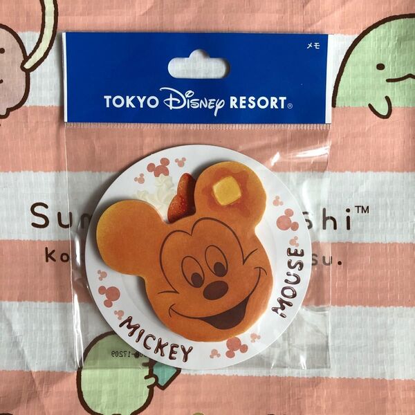 【未開封】ディズニー TDR パークフード ミッキー パンケーキ メモ メモ帳 ダイカット ミッキーワッフル ディズニーリゾート