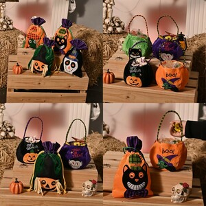 ①~⑧ ⑧ piece set Halloween shopping bag confection inserting recovery box pretty 
