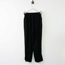 美品 ホワイト whyto ダブルサテンサイドスリットクロップドパンツ/ブラック ボトムス【2400013549042】_画像3