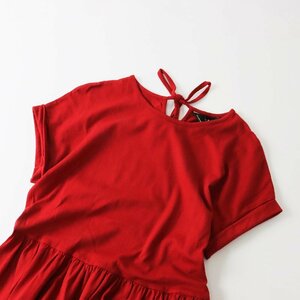  beautiful goods To b. by agnes b. toe Be bai Agnes B cotton gya The - cut and sewn One-piece 38/ red [2400013554466]