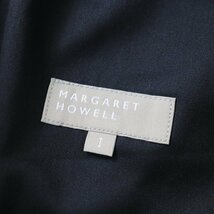 美品 2022SS マーガレットハウエル MARGARET HOWELL COTTON POPLIN コットンポプリンマキシ スカート 1/ネイビー【2400013545129】_画像9