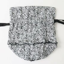 美品 2023SS ネストローブ nest Robe リネンブラックフラワープリント巾着バッグ /ブラック 黒 花柄 手提げ【2400013559744】_画像3