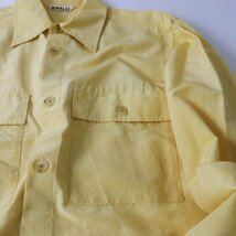 2020SS オーラリー AURALEE SILK COTTON CLOTH BIG SHIRTS シルクコットンクロスビッグシャツ 1/イエロー ブラウス【2400013568470】_画像7