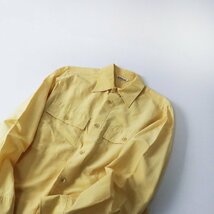 2020SS オーラリー AURALEE SILK COTTON CLOTH BIG SHIRTS シルクコットンクロスビッグシャツ 1/イエロー ブラウス【2400013568470】_画像1