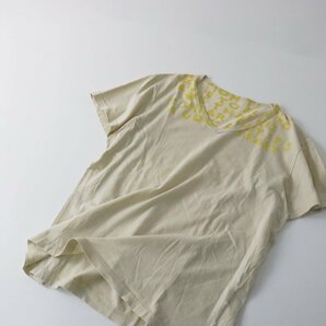 Martin Margiela メゾンマルジェラ コットン Vネック エイズTシャツ M/ベージュ トップス イタリア製【2400013564113】の画像1