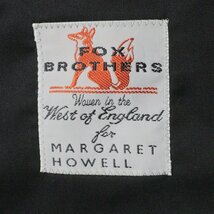 美品 2023SS マーガレットハウエル MARGARET HOWELL × FOX BROTHERS SUMMER WOOL ジャケット 1/ブラック 定価8.5万【2400013577212】_画像8